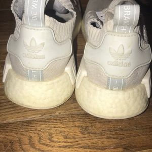 Women's White Adidas NMD Tennis Shoes
